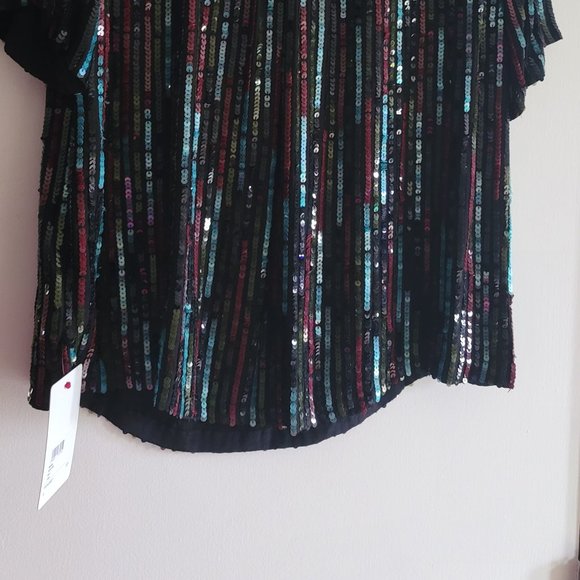 Retail $349 Graham & Spencer MYTHERESA Nikky Sequin Top NWT - Picture 13 of 14